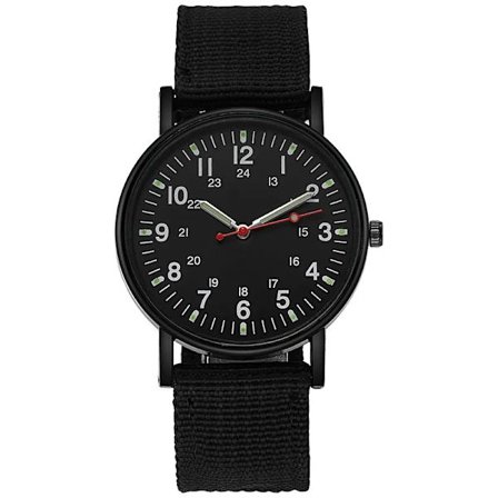 Klokke Herreklokker Lysende Viser Klokke Luksus Militær Sport Nylon Flettet Bring Kvarts Armbåndsur Herre Casual Nylon