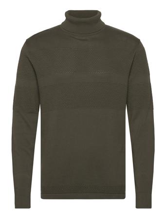 Slhmaine Ls Knit Roll Neck W Knitwear Turtlenecks Kakigrønn Selected Homme*Betinget Tilbud