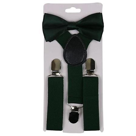2 kpl/setti V rikk t Lasten Y-muotoiset Joustavat Halkosukat Jousi Blackish Green