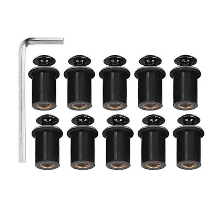 10 stk/sett Universal Motorsykkel Vindskjerm Bolter Skruer Aluminium Vindglass Bolter