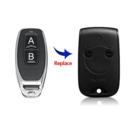 1841026 - NS 2-kanals fjernbetjening | Til at styre 2 RTS-motorer til port og garageport 433,92 MHz