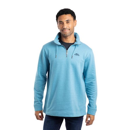 Weird Fish Brampton Herrtröja med Kvartsdragkedja S Rökblå