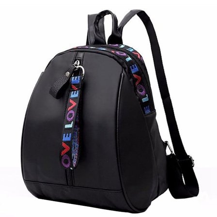 Anteckningsblock ryggsäck ryggsäck flicka svart skolväska ryggsäck 27 x 24 x 14 cm