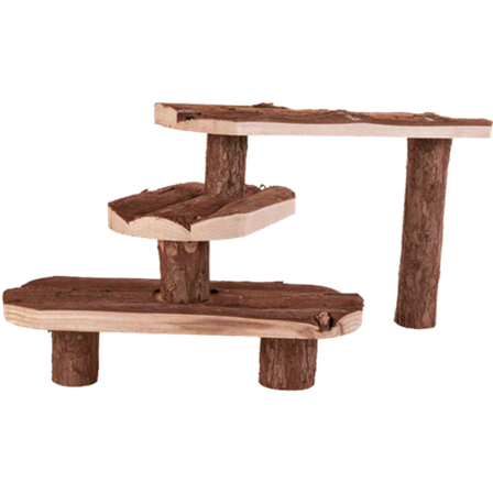 Trixie - Natural Living Steps Natural Wood brun 38 x 24 cm - Smådyr - Hus & Burinteriør - Sittehyller - ZOO.no