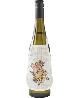 Stickpackung Flaschenschürzen 4-er Pack Schweine