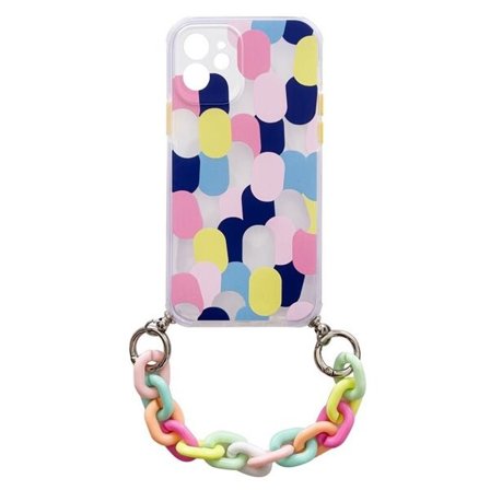 Color Chain Case gel fleksibelt elastisk cover med kædevedhæng til iPhone 13 Pro multicolour (1)