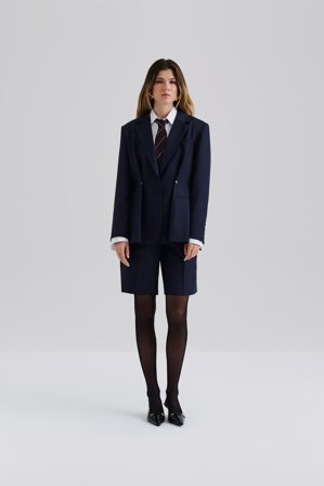 Malina - Arlo shorts - 42 - Dark Blue Pinstripe