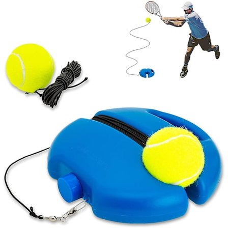 Tennis Trainer Rebound Ball, Solo Tennistreningsutstyr for Selvtrening, Bærbar Tennistreningsverktøy, Tennis Rebounder Kit, Inkludert 1 Snor
