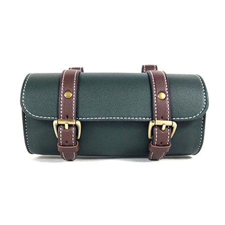 Motorcykel Styr Taske Sidetaske, Håndlavede Læder Motorcykel Gaffeltaske Rulle, Holdbar Opbevarings Værktøjspose med Stropper