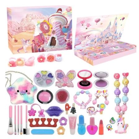 Julekalender 2023 Ny Juler 24 Nedtelling Kalender Armbånd Halskjede Blindboks Søt Unicorn Julegave til Jenter style 2
