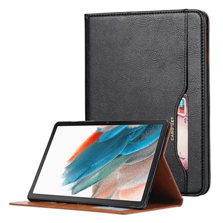 SKALO Samsung Tab A8 10.5 (2021/2022) PU-læder Flip Cover - Sort