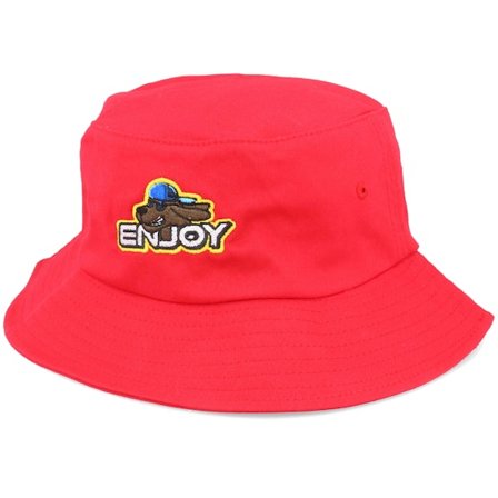 Iconic - Red - bucket - Hat - Enjoy Red Bucket - Hatstore