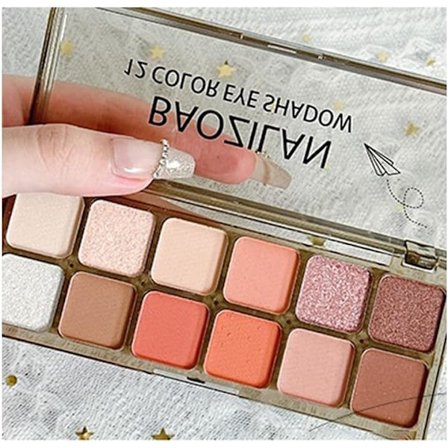 Släpp loss magin: 12 färger paljetter pärlemorögonskuggspalett – Lys upp dina ögon med stil!