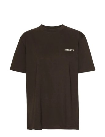 ROTATE Birger Christensen Jersey Oversized T-Shirt - Brown - L