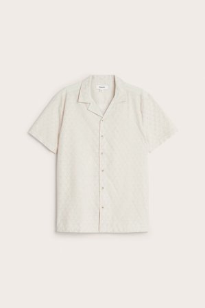 Kappahl | Koszula z krótkimi rękawami, o wyraźnej strukturze | Jasnobeżowy
