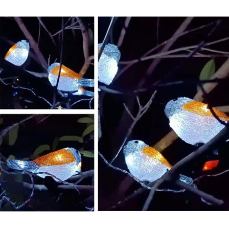 Vanntett 5 LED Akryl Fugl Garland Lysstreng Hjem Hage Fest Dekorasjon Ferie Drevet Landskap Fe Lys (Størrelse: D)