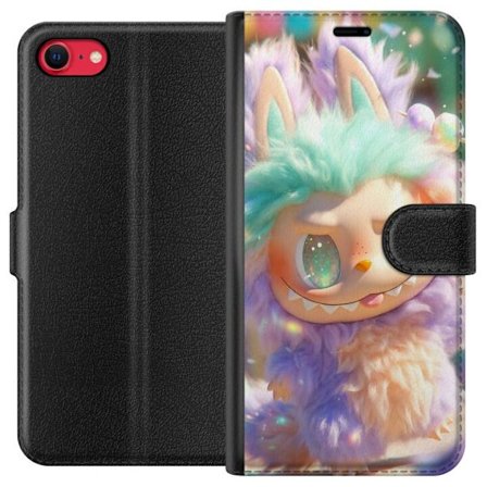 Kompatibel Tegnebogsetui til Apple Apple iPhone SE (2020) Sød fantasy-karakter med fluffy pels, pastelfarver og kawaii-stil, legende illustration til