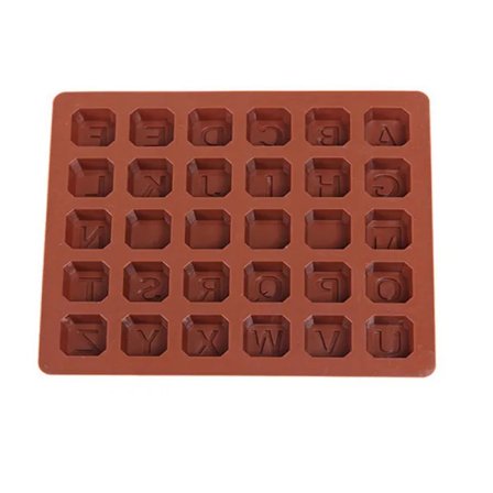 Silikoneforme til bagning 26 engelske bogstaver + 4 hvide tallerkener Cr
