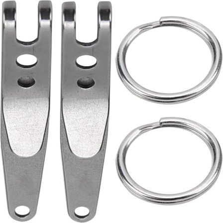 2 sett Mini lommeklemmespenne lommelyktklemme liten