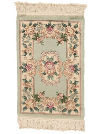 Noué À La Main Chinois 90 Line Tapis 60X90 De Laine Beige/Marron Petit