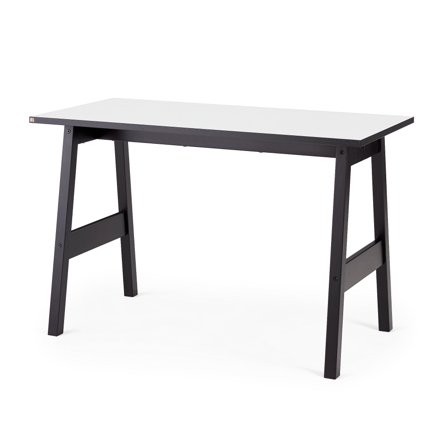Schreibtisch NOMAD, 1200 x 600 mm, weiß/schwarz