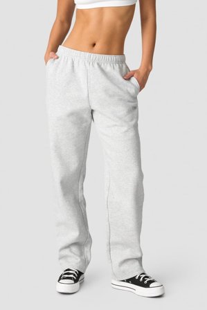 Everyday Straight Leg Sweatpants Light Grey Melange