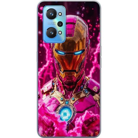 Yhteensopiva Puhelinkuori Realme GT Neo2 Särmikäs vihreä hahmo pikselöidyssä fantasiamaailmassa, jossa on puutaloja ja eläimiä retro-pelimiljö