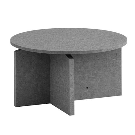 Rootz Moderne sofabord - Round Table - Betonudseende - Rumbesparende design - 60 cm x 60 cm x 33 cm