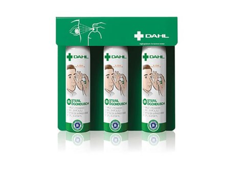 DAHL MEDICAL Ögondusch komplett 3x200ml - Lyreco - Skyddsutrustning - Första Hjälpen - Ögondusch