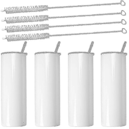 Sublimeringsglass 20 Skinny Straight, Sublimering i rustfritt stål...