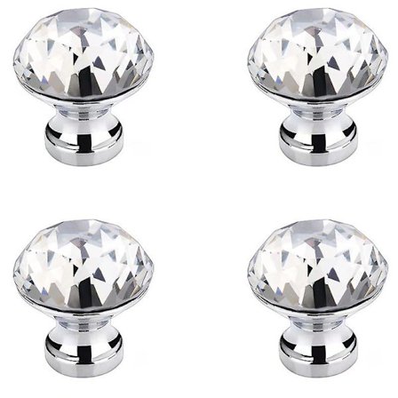 Kristalldörrknoppar Genomskinliga Glas Diamant Handtag med Skruvar, Möbelknoppar för Dekorativa Lådor Garderober Byråer 30MMIrisfr4pcs