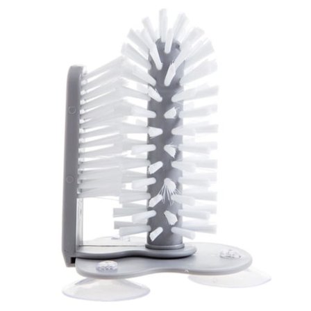 Vægmonteret opvaskebørste med sugekop i plast, aftagelig roterende opvaskebørste til ølglas og champagneglas