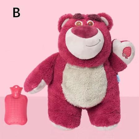 Varmtvannsflaske Myk Vinter Plysj Varm Håndveske Hjem Vannfylling GaverFunksjon db Strawberry Bear