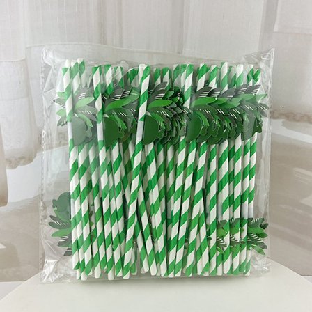 50 st Coconut Honeycomb Paper Straw Disponibel Nedbrytbar Party