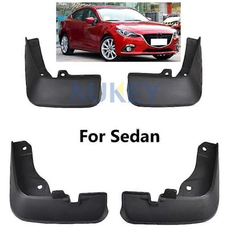 Forreste og Bageste Formede Mudflaps til Mazda 3 (BM) Axela 4-Dørs Sedan 2014-2017 Mudflaps Sprøjtbeskyttere Mudflap Mudguards 2015 2016