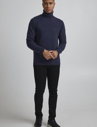 Casual Friday Cfkarl Roll Neck Bounty Knit - Navy - XL