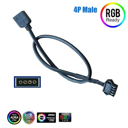 Emolevyn RGB-sovittimen muunnoskaapeli 5V 3Pin / 12V 4Pin Led
