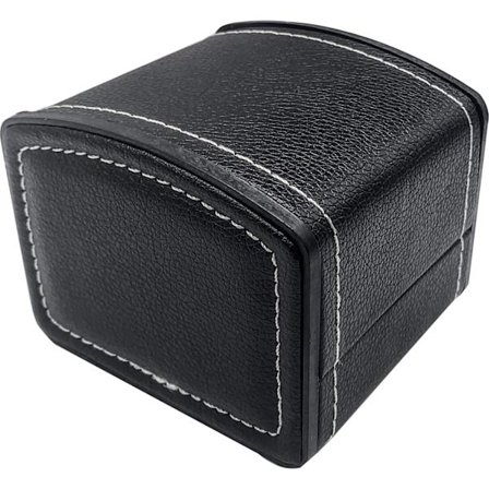 Klokkeboks, PU-skinn firkantede klokkeetui, klokke smykke armbåndsholder enkelt klokke reiseetui