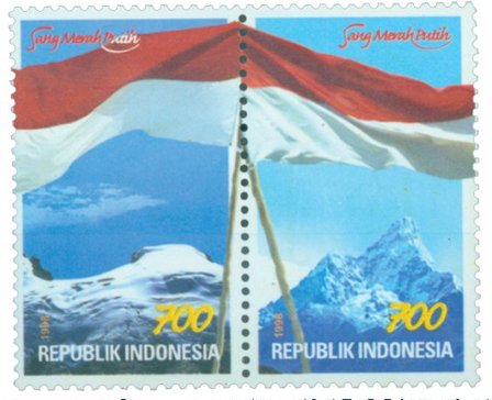 Indonesien - Flag - Postfrisk sæt 2v