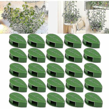 100 Pakke Veggfliser Tilbehør Klatreplante Veggfeste Klemmer, Bladform Selvklebende Veggklemmer For Veggklatrende Planter