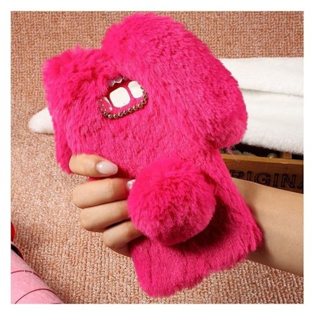 Fluffy Rabbit Samsung Galaxy S8 skal - Rosa