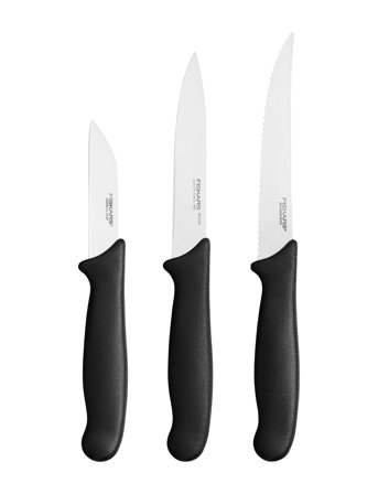 Fiskars | Essential Vegetable Knife Set 3Pcs | ONE SIZE