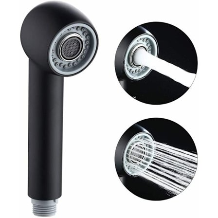 Gap-ersättningshuvud för köksblandare, badkar, blandare, kromfinish, svart