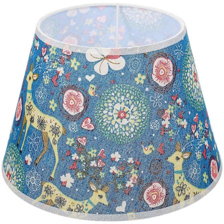 Rund Stofflampeskjerm for Pendellampe Bordlampe Vegglampe 26X26X17CM Flerfarget Støvbeskyttelse 1 stk[D]