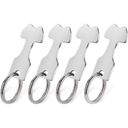 Nøkkelbrikke i rustfritt stål - Flyttbar nøkkelbrikke Porte Clef (4 stk)
