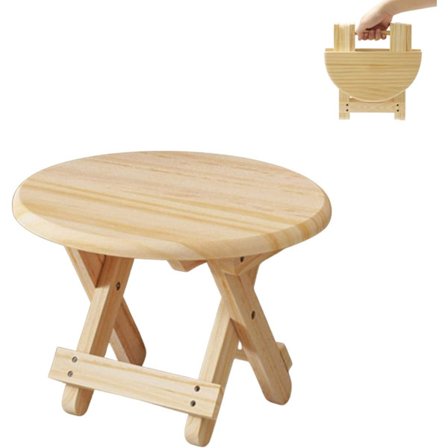 1 st Mini Träviktbar Pall. Resestol, Barnpall,