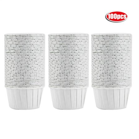 100 STK Mini Cupcake Forme Papir Runde Kagebageforme Muffin Etuier Hjemmefest Bryllup#1