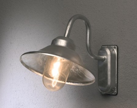 Konstsmide Vega Seinävalaisin 230 V Galvanoitu, Valaistus