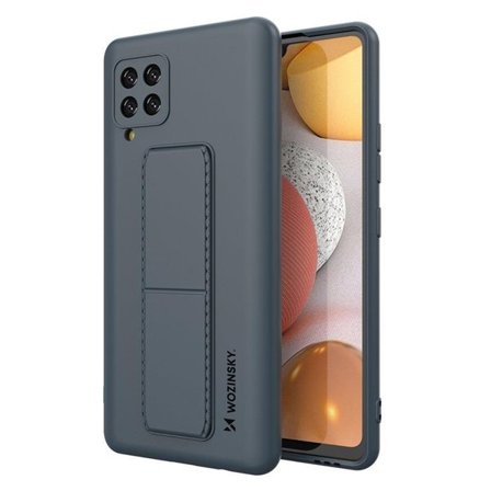 Wozinsky Kickstand Case silikon etui med stativ Samsung Galaxy A42 5G marineblå