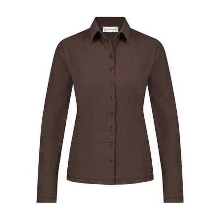 Jane Lushka, Blouse Kikkie Technical Jersey Brązowy, Kobieta, Rozmiar: S
